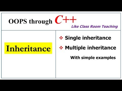 سنگل وراثت | متعدد | اقسام | C++ میں OOPs | Lec-27 | بھانو پریا