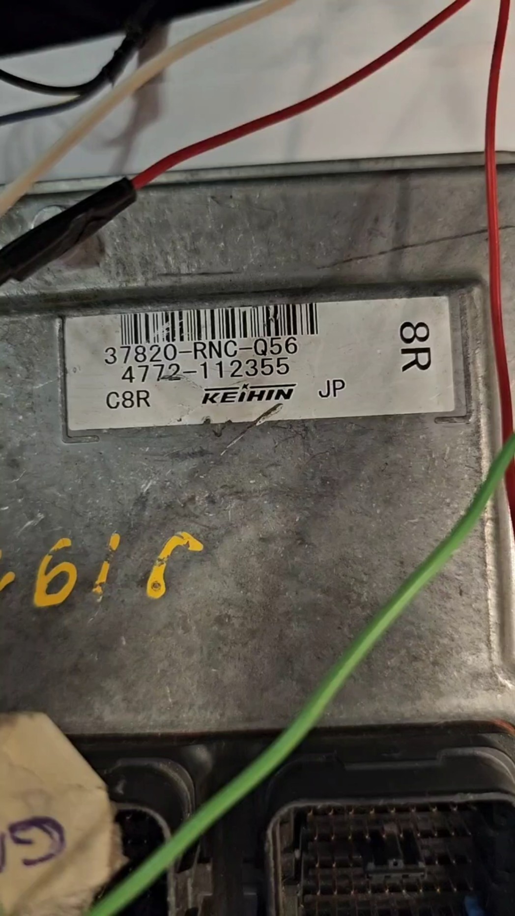 Honda civic 37820-RNC-Q56 ECU reading pinout keihin - YouTube