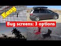 Bug screen window covers (van conversion and car camping)