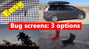 Bug screen window covers (van conversion and car camping)