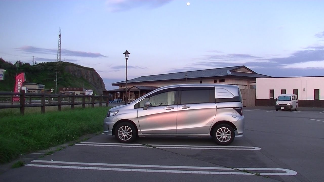 ７月の車中泊旅 温泉入浴と道の駅車中泊 青森県深浦町 夜の満月と翌日の朝日 Youtube