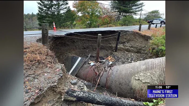 Ellsworth road down to single lane following culvert washout