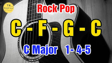 C 1-4-5 Rock Pop Backing Track C-F-G | TN Backing Track