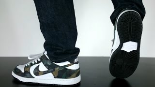 nike sb dunk low camo green