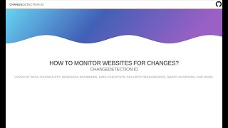 How To Monitor Website Changes? - changedetection.io screenshot 1