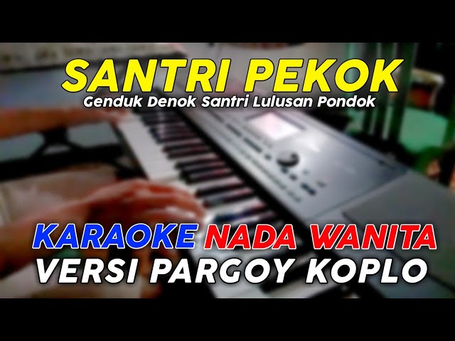 Santri Pekok - Karaoke Nada Wanita || Versi Pargoy Koplo Jaranan class=