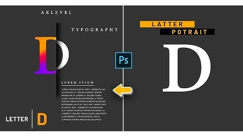 "Create a Stunning Letter D Portrait with Advanced Typography Techniques! 🎨✨. #TypographyPortrait.