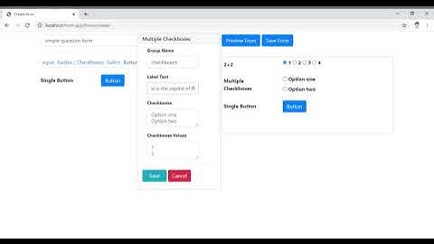 Form builder created in PHP Codeignitor