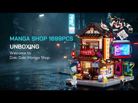 Lumibricks - 17015 Cyberpunk Manga Shop Build! 🏮 Japanese Neon City in Building Blocks