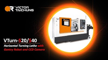 【台中精機｜Vtrun-S20｜CNC臥式車床｜CNC horizontal turning lathe with Gantry Robot and CCD Camera】