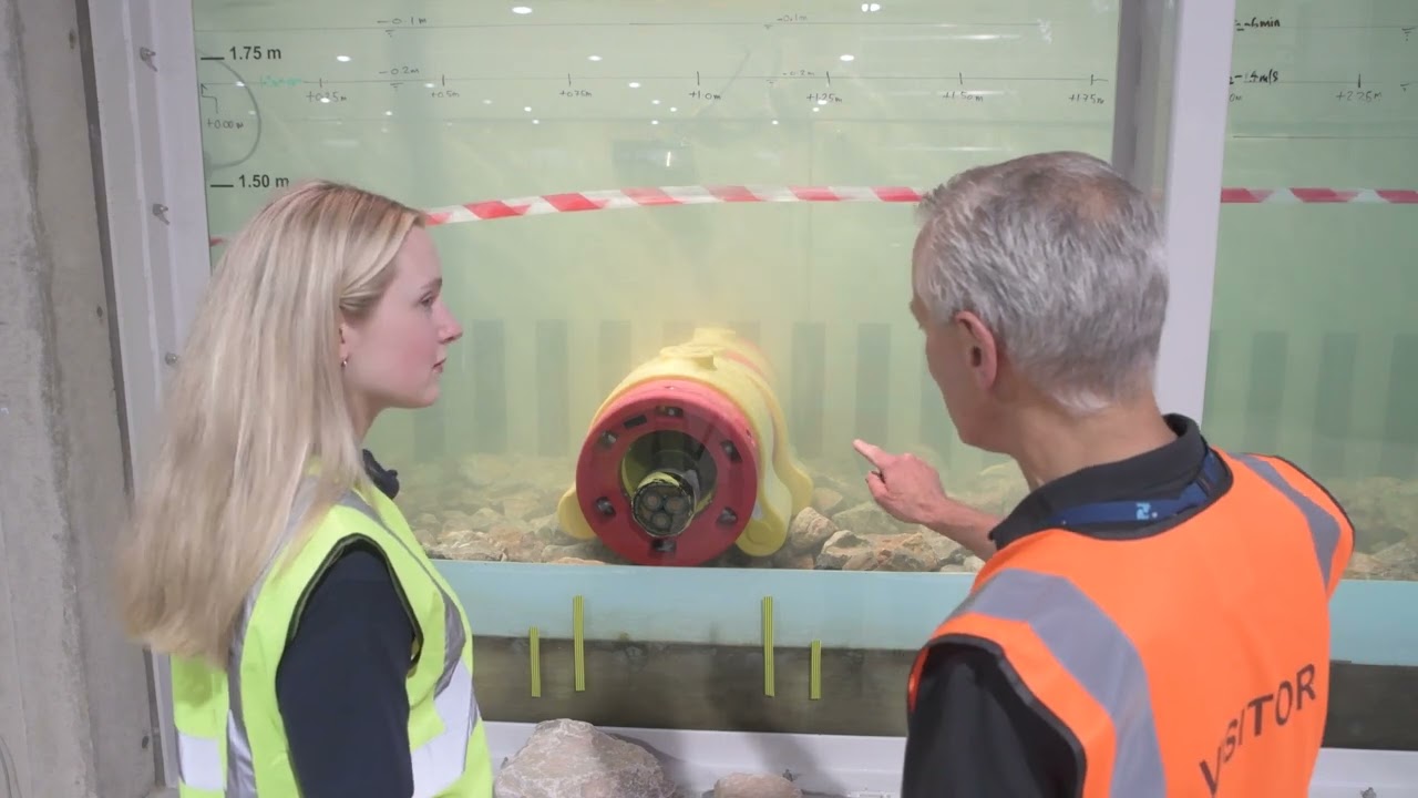 Laboratory tests aim to improve stability of wind farm cable protection systems