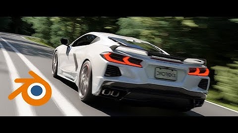 Corvette Stingray C8 2019 animation - Made in blender