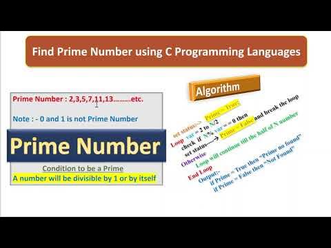prime no program in c, c prime number, c program, prime algorithm - YouTube