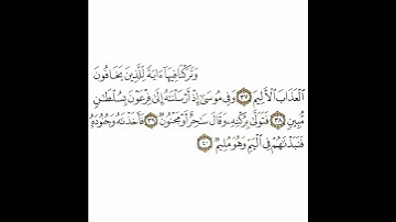 سورة الذاريات 5 القسم الخامس تكرار كيفي من .. وتركنا فيها آية .. إلى .. وهو مليم