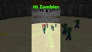Zombies Vs. Iron Golem (Amount will shock you)  #minecraft #shorts #versus