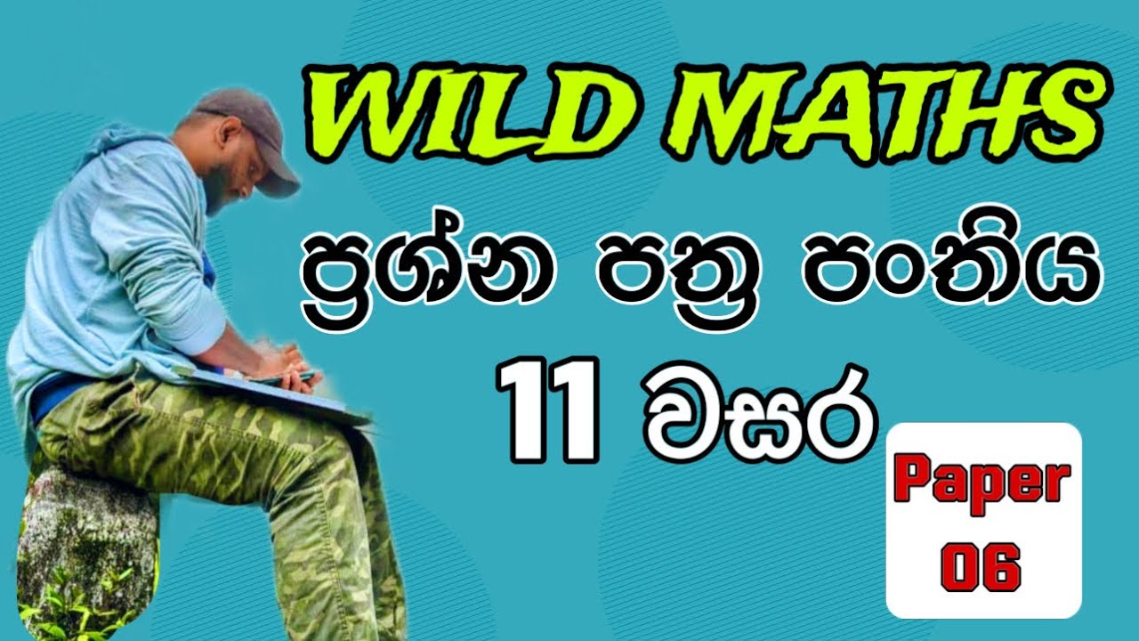 Paper No 06 Wild Maths Paper Class Grade 11 paper no 06 wild maths paper class grade 11