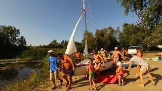 видео: Первый спуск самодельной яхты на воду картинка: Первый спуск самодельной яхты на воду