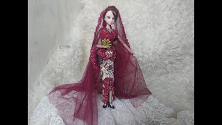 DIY Membuat Baju Kebaya Pengantin Barbie