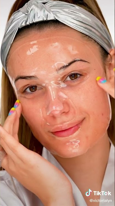 ASMR skincare routine #mask #shorts #skincareroutine #victorialyn💜💮✨💦