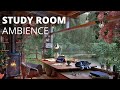 Rain sounds for studying  cozy cabin ambience with gentle rain  forest view