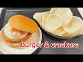 Burger and crackers