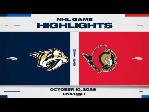 NHL Highlights | Predators vs. Senators - October 10, 2026
