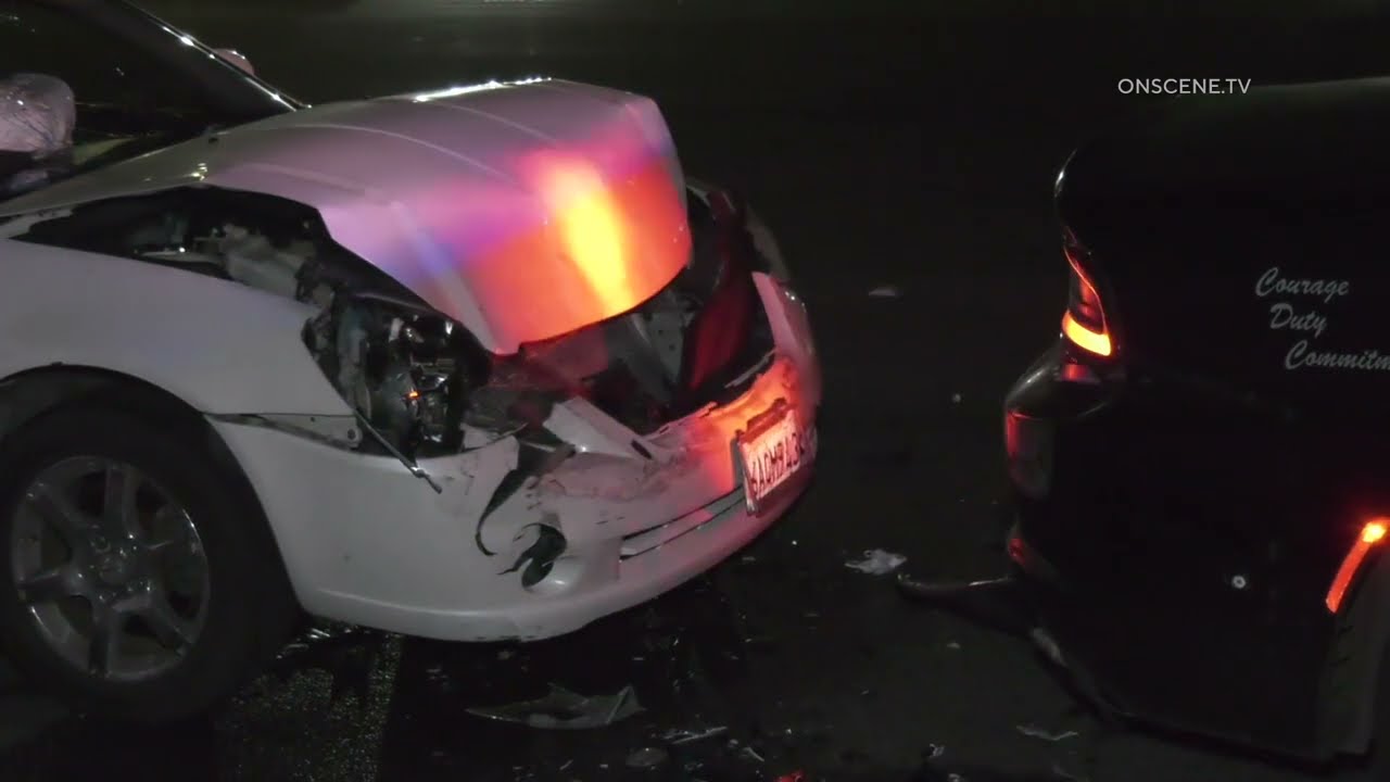 Suspected DUI Driver Rear Ends Police Vehicle | Fountain Valley