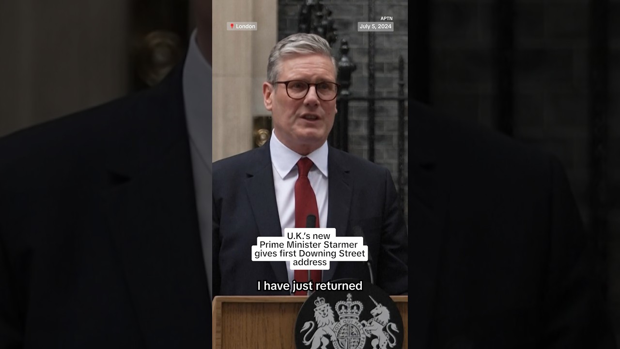 U.K.’s new Prime Minister Starmer gives first Downing Street address U.K.’s new Prime Minister Starmer gives first Downing Street address