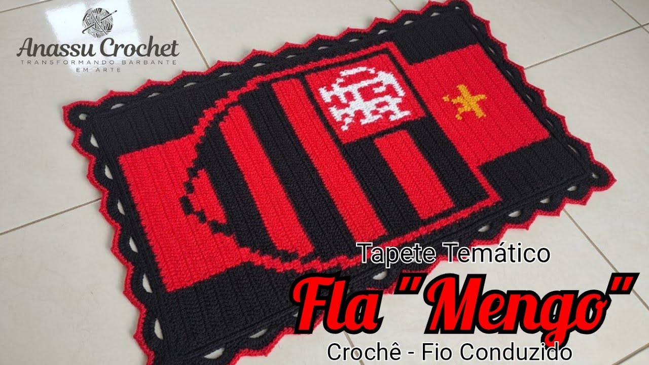 Коврик в стиле «Фламенго» — связан крючком из гобеленовой пряжи — заказ выполнен/доставлен — Anas...