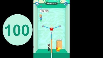 Rescue Cut Level 100 | rescue cut rope puzzle