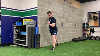 Split Stance Pec Stretch On Wall