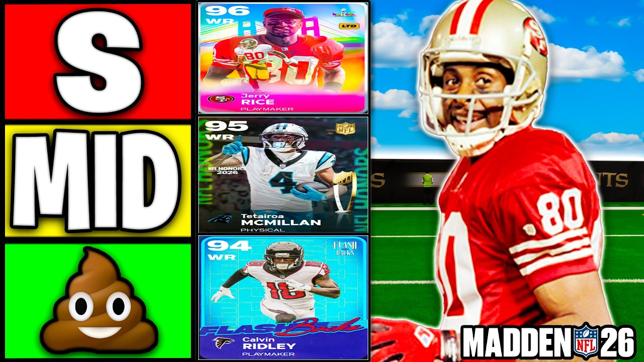 Ranking THE BEST WIDE RECEIVERS In Madden 26!