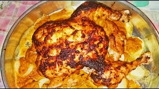 خلطة سريعة لشوى الفراخ المسلوقة + طريقة سلق الفراخ وشوربة روعة .Grilled chicken.