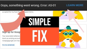 Youtube Monetization Step 2 error  ｜ Oops, something went wrong. Error: AS-01