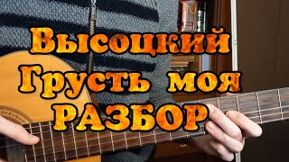 Владимир Высоцкий "Грусть моя тоска моя" РАЗБОР кавер