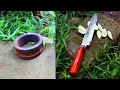 Making The Best Chef Knife Out Of A Small Piece Of Rusty Tractor Bearings