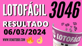 🍀 Resultado Lotofácil 3046