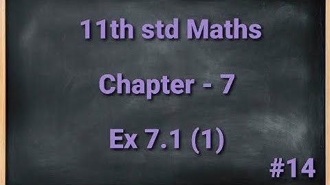 TN 11th std Mathematics Chapter 7 Matrices and Determinants Exercise 7.1 1st sum