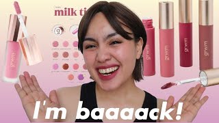 MEGA SWATCH! GRWM Cosmetics Milk Tints & Cloud Blur Tints Review (I’m Back! ✨) screenshot 3