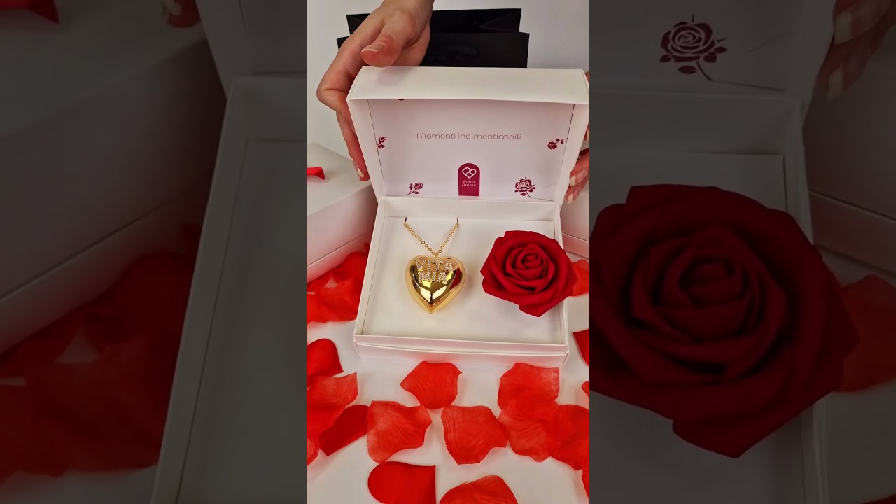 Porta Amore Collana con Cuore oro www.portaamore.it