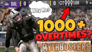 WOULD OVERTIME GO ON FOREVER OR WILL MADDEN BREAK?? Madden 17 Mythbusters!