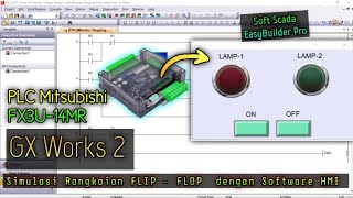 Belajar System Scada - Simulasi Flip Flop Dengan software HMI Easybuilder Pro screenshot 5