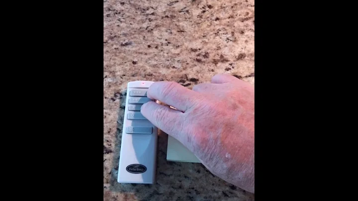 Harbor Breeze Remote  A25TX005R Re-programing