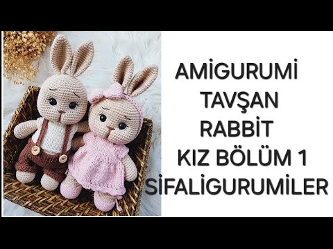 AMİGURUMİ TAVŞAN RABBİT MAKİNG BÖLÜM 1 english subtitle