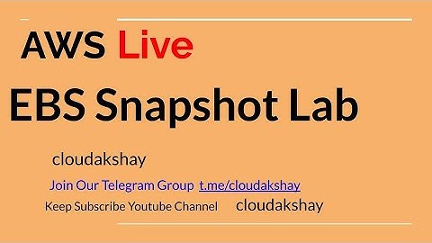 AWS EBS Snapshot | Elastic Block Store Snapshot | AWS snapshot