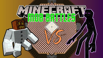 MUTANT ENDERMAN  vs MUTANT SNOW GOLEM | Minecraft Mob Battles | Mutant Monsters Mod by Fuzs