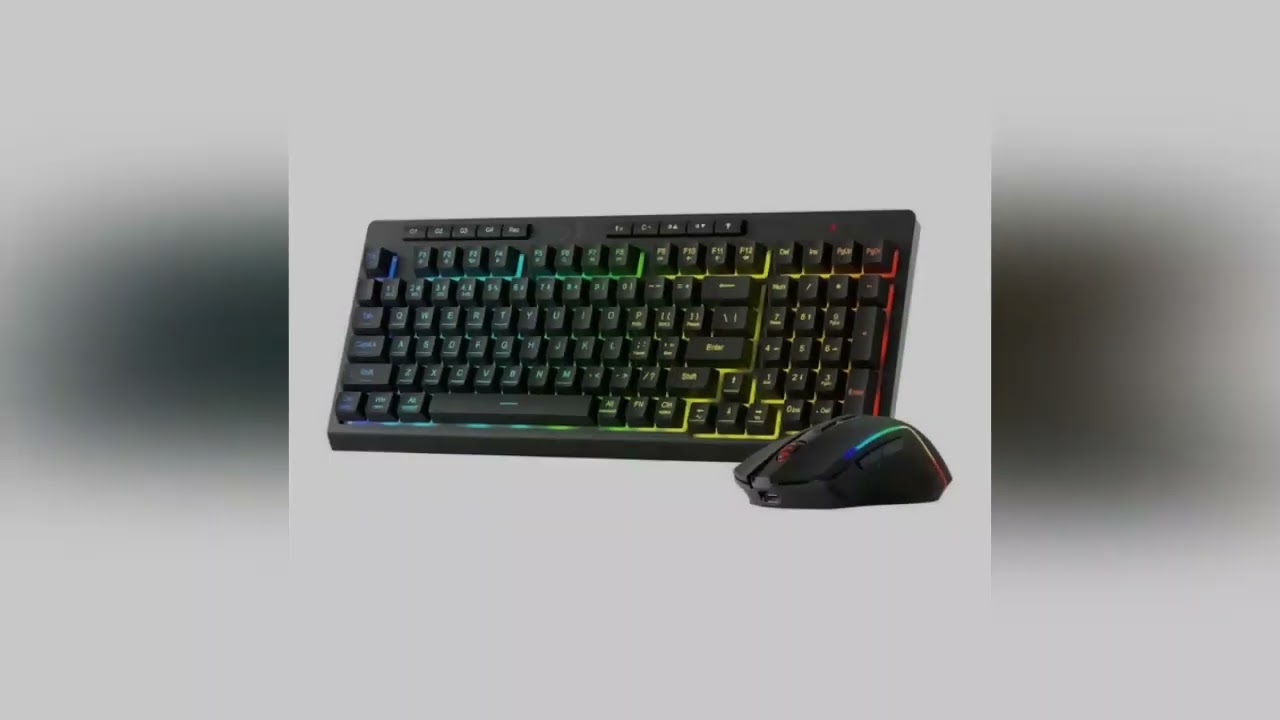 Redragon S142 Wireless Gaming Keyboard & Mouse Combo, 98 Keys K515 PRO Wireless RGB Membrane Keyboar