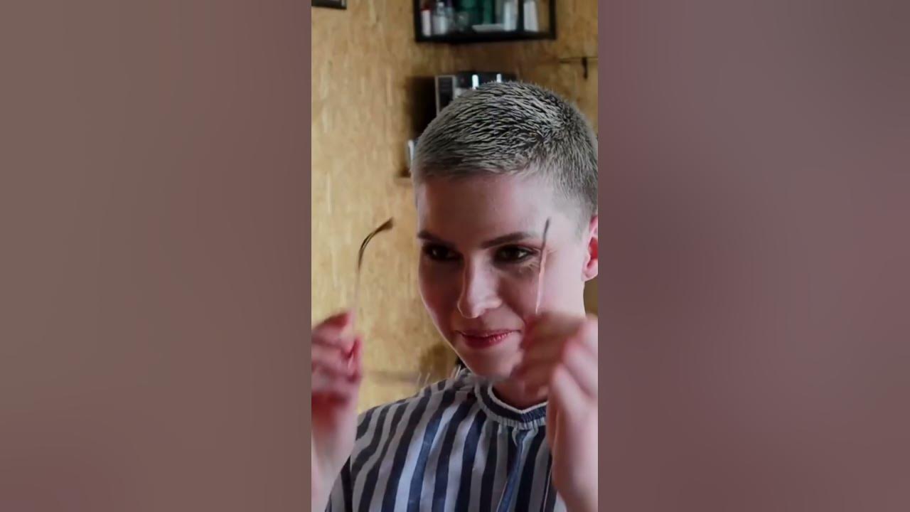  Gorgeous ultra short haircut for lovely woman! - YouTube