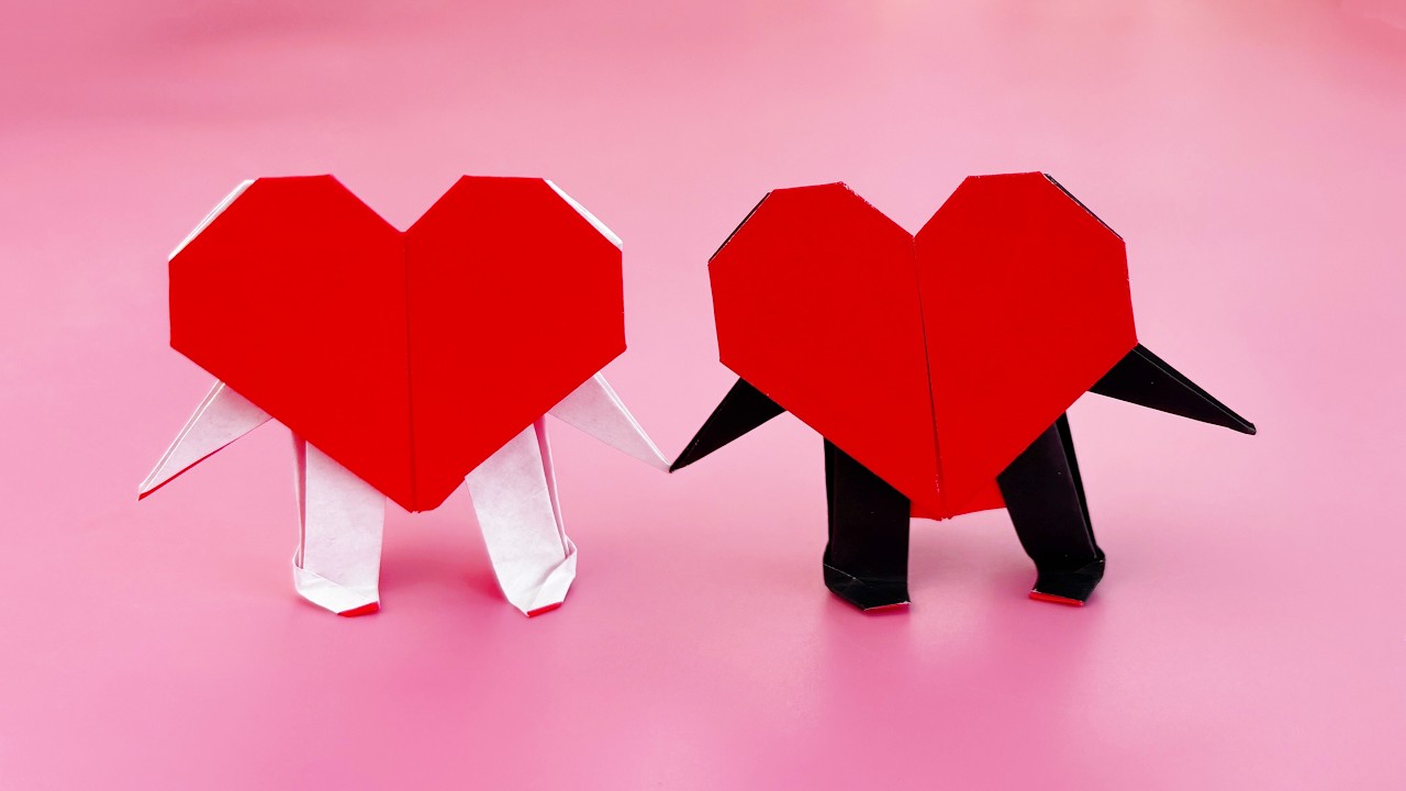 Valentine's Day Crafts 💕 How to make Paper Hearts| 情人節摺紙有手有腳的愛心