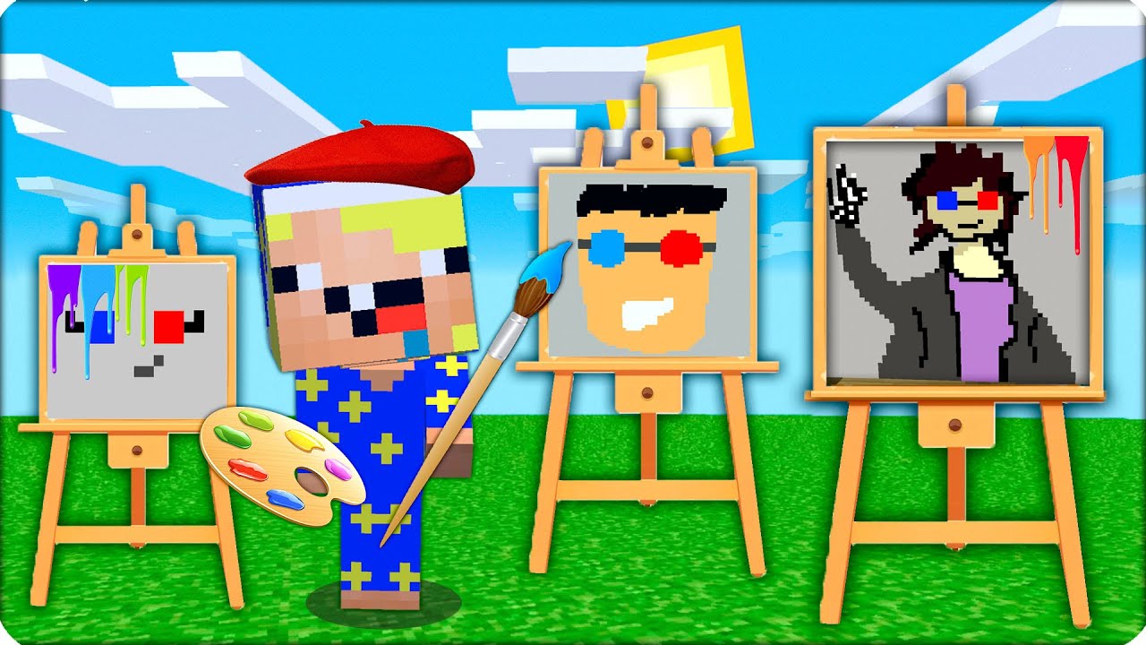 🎨НУБИК КУБИК Стал ВЕЛИКИМ ХУДОЖНИКОМ в Майнкрафте! - YouTube